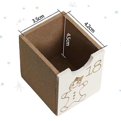 White Wooden Christmas Advent Calendar with 25 Drawers - DIYION