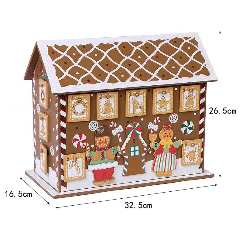 Wooden Gingerbread Advent House - DIYION
