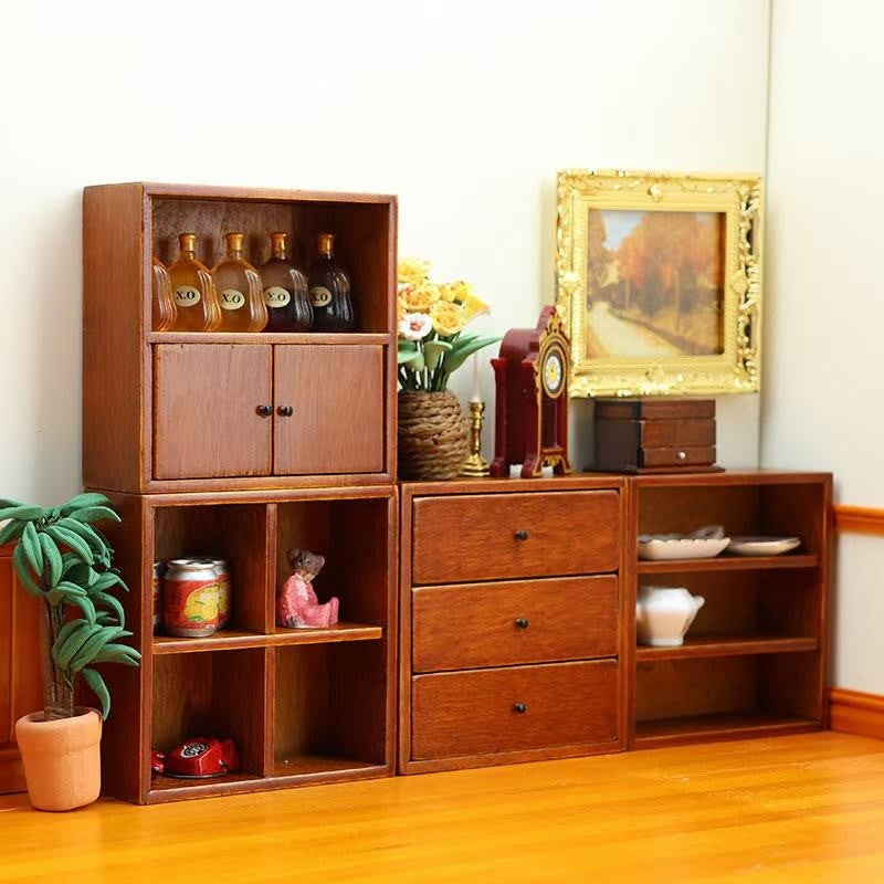 Wooden Miniature Cabinet Set | 1:12 Scale - DIYION