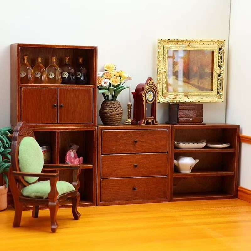 Wooden Miniature Cabinet Set | 1:12 Scale - DIYION
