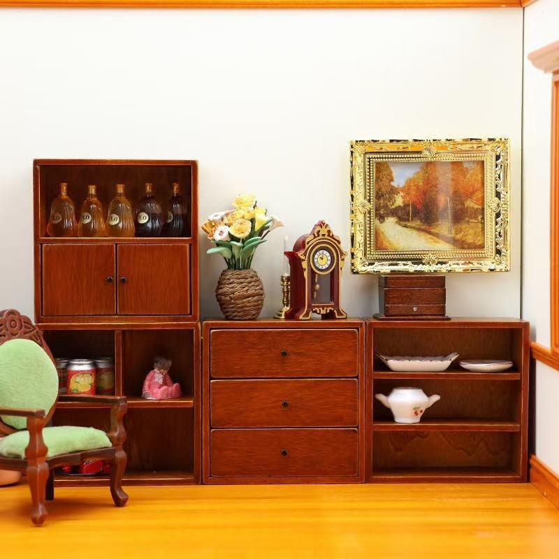 Wooden Miniature Cabinet Set | 1:12 Scale - DIYION