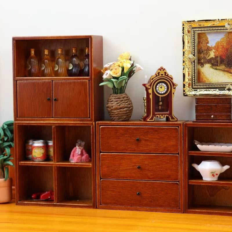 Wooden Miniature Cabinet Set | 1:12 Scale - DIYION
