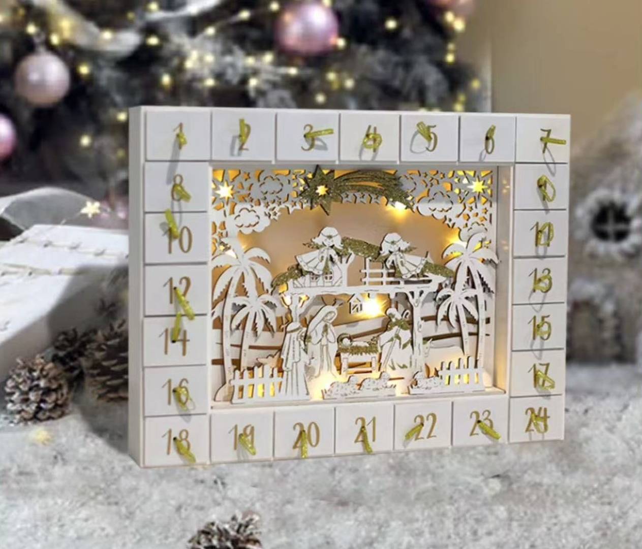 Wooden Nativity Advent Calendar - DIYION