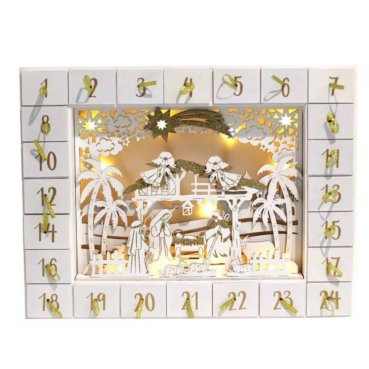 Wooden Nativity Advent Calendar - DIYION