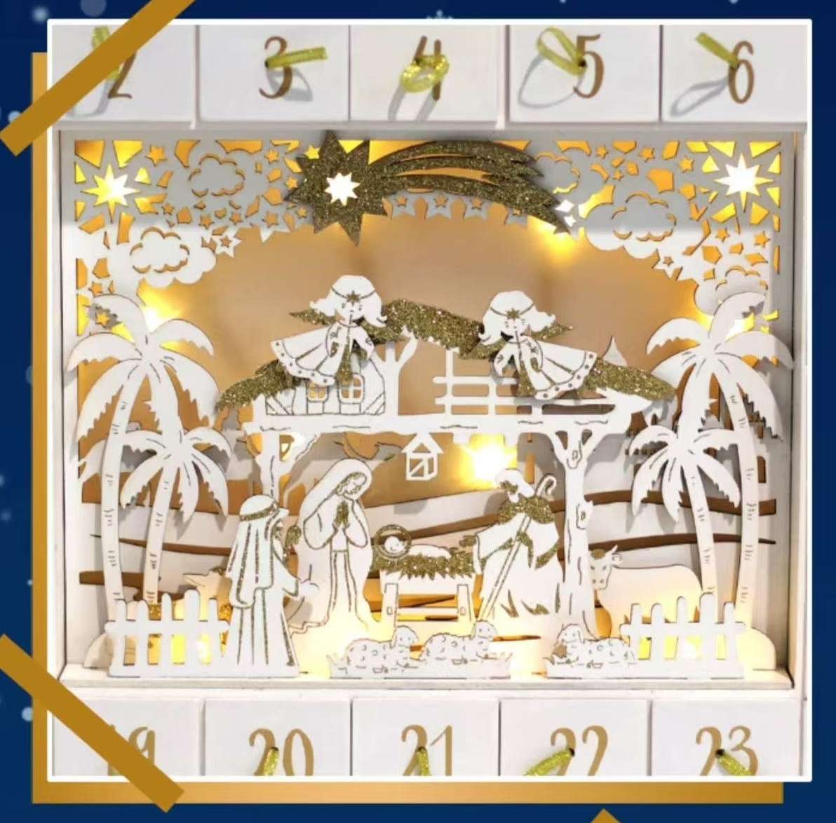 Wooden Nativity Advent Calendar - DIYION