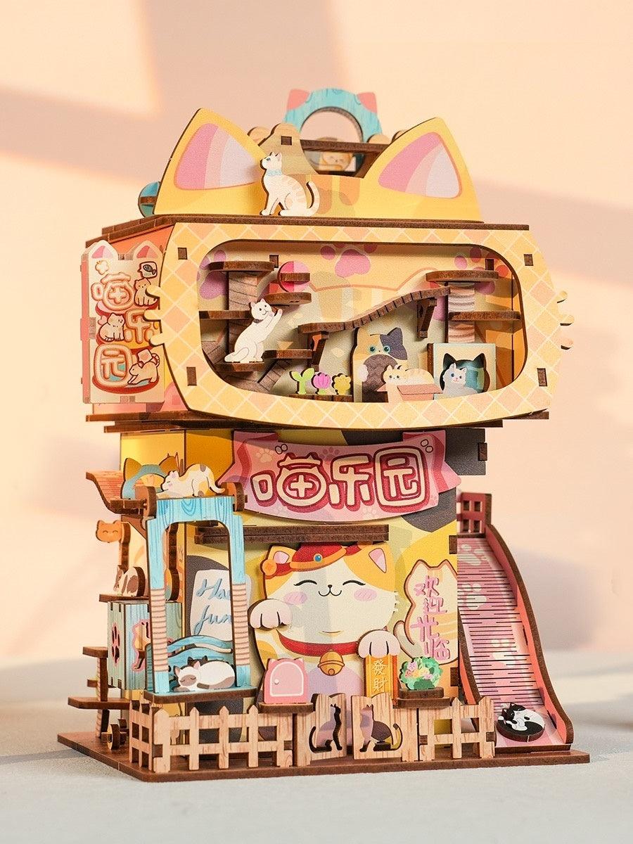 Cat Park | 3D Wooden Puzzle | Miniature Crafts - DIYION