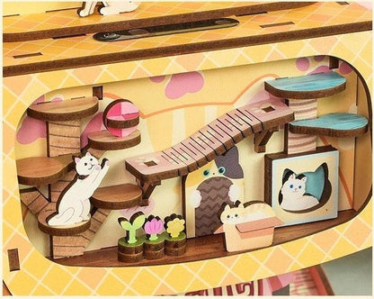 Cat Park | 3D Wooden Puzzle | Miniature Crafts - DIYION