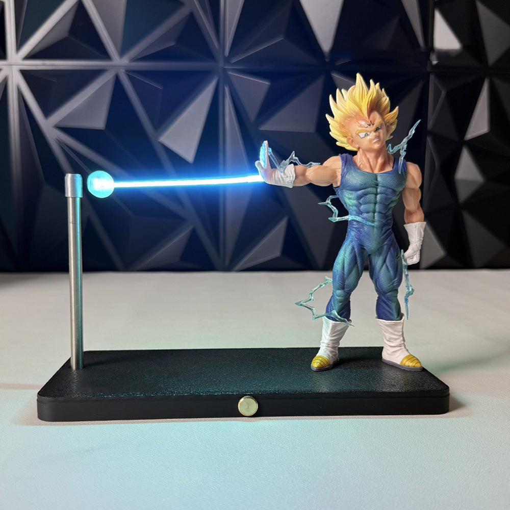 Dragon Ball Diyion Vegeta figurine inspired by the Final Flash energy attack with blue light