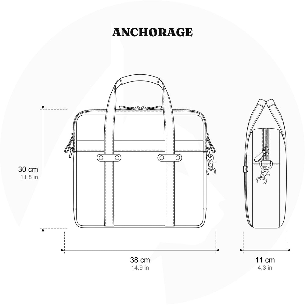Sacoche ordinateur en toile 12,5 L – Anchorage