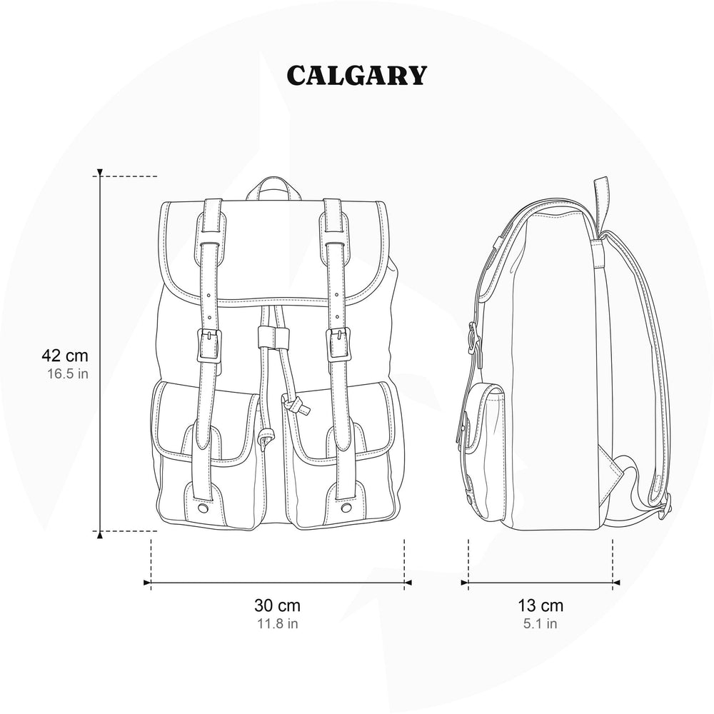 Canvas-Rucksack mit Laptopfach 16 L – Calgary