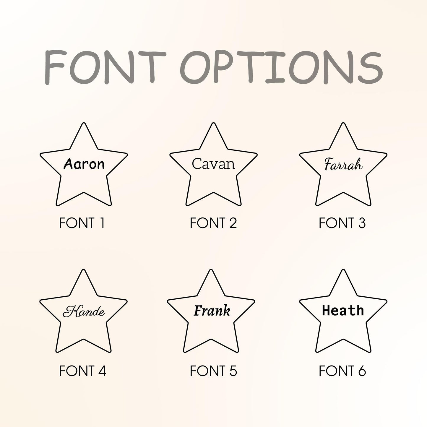 Custom name font options for personalized wooden pacifier clip, engraved dummy clip keepsake for newborn baby gift