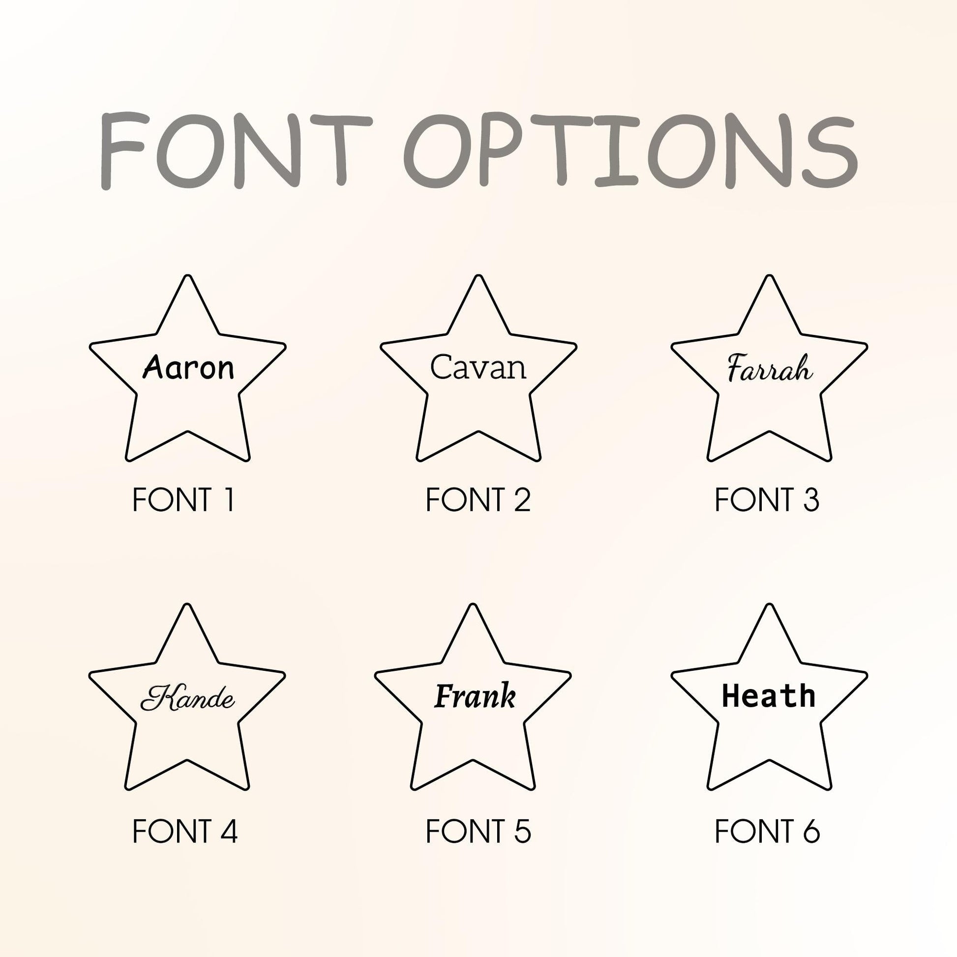 Custom name font options for personalized wooden pacifier clip, engraved dummy clip keepsake for newborn baby gift