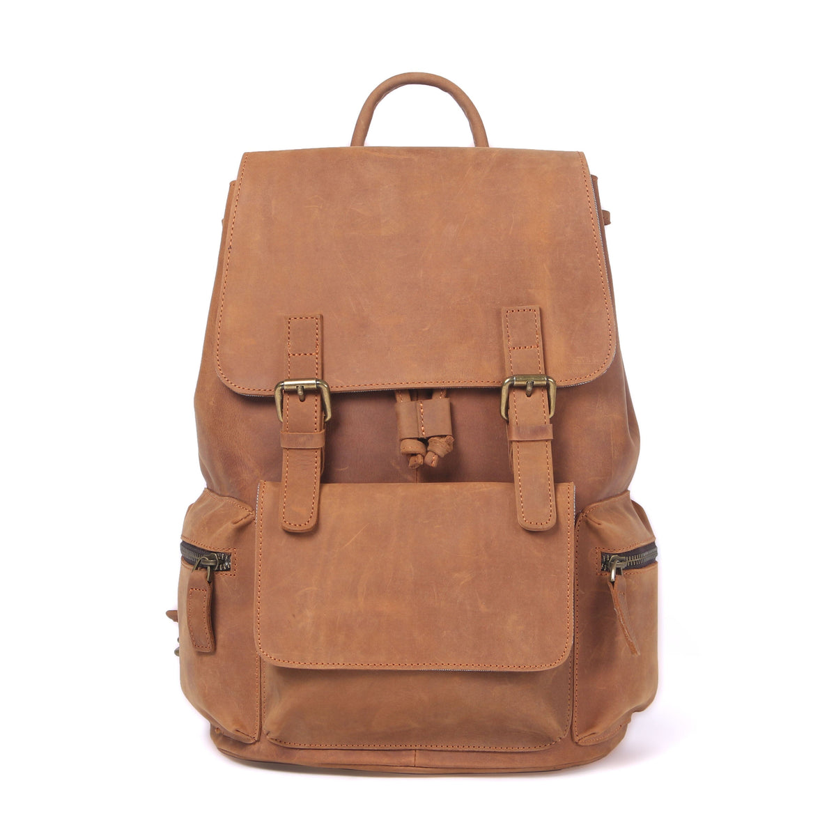 Dashan — Leather Drawstring Backpack, image 2