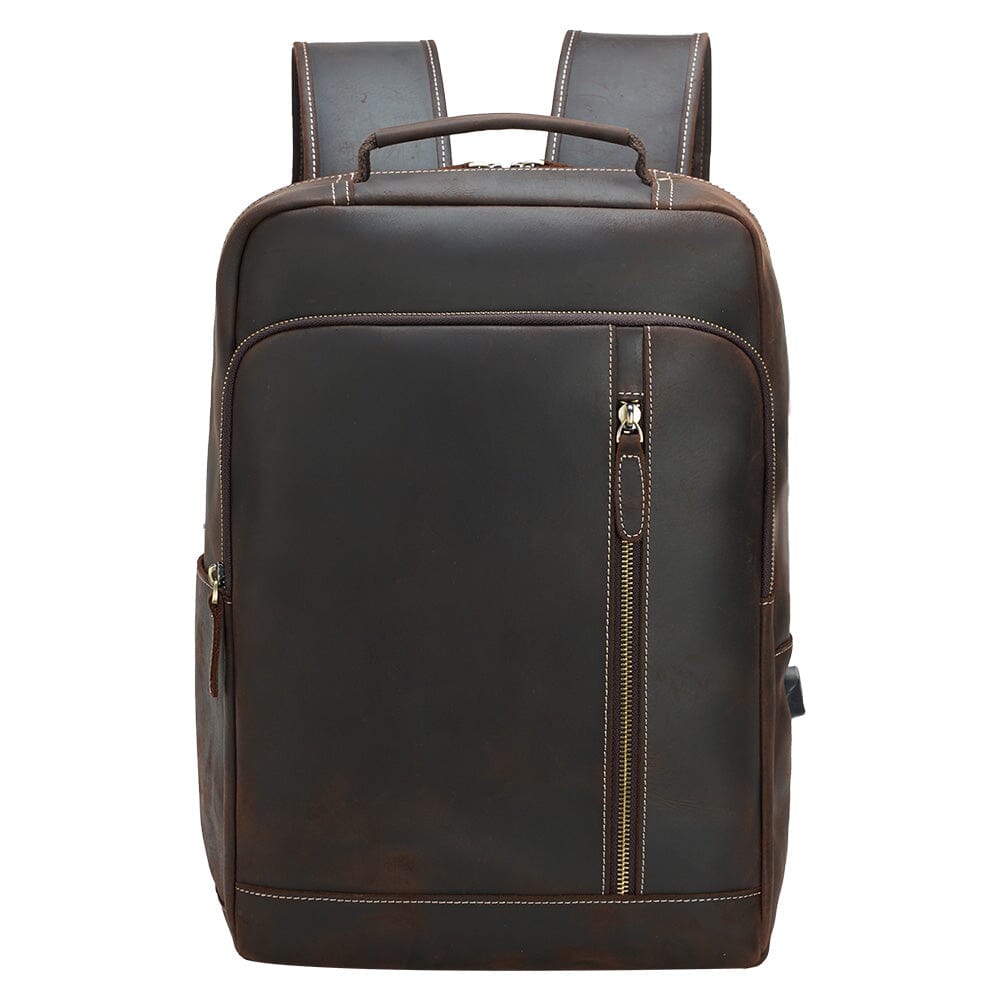 Leren rugzak met laptopvak 17 L – Everest