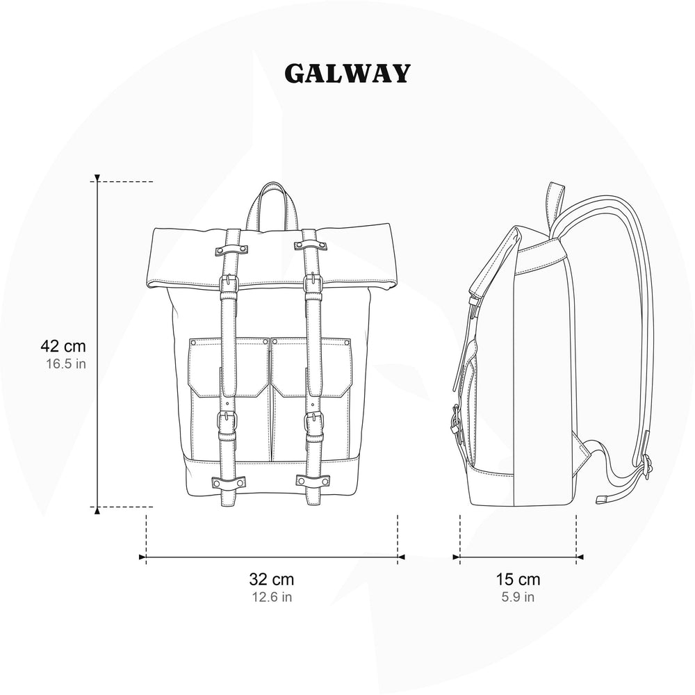 Sac à dos en toile pour ordinateur 20 L – Galway