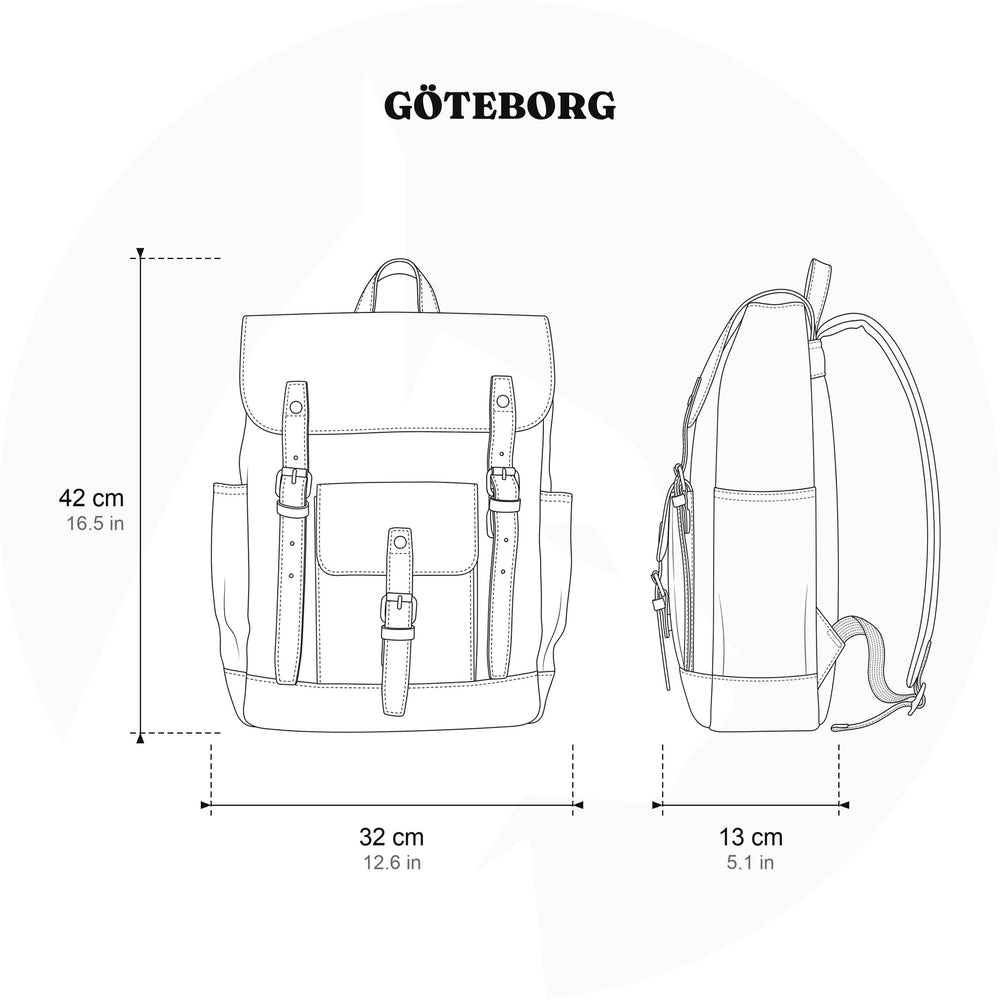 Canvas backpack 18 L – Göteborg