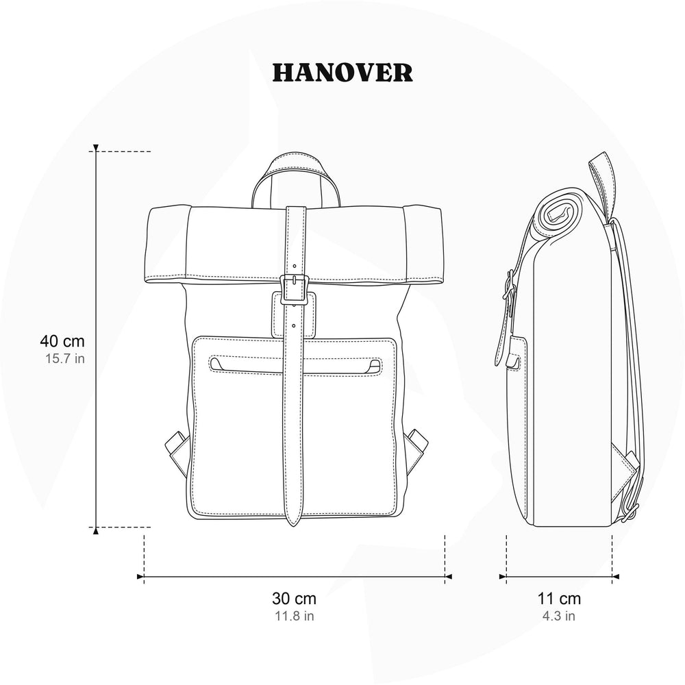 Canvas-Rucksack mit Laptopfach 13 L – Hanover