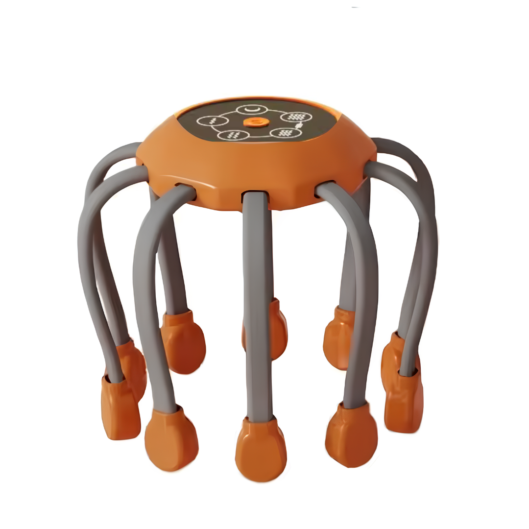 Head Massager for Migraine Relief Orange Black