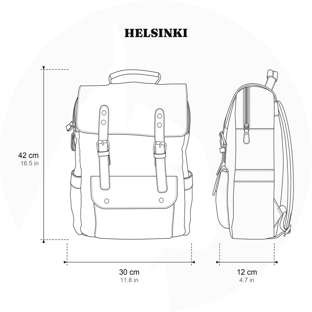 Sac à dos en toile pour ordinateur – Helsinki