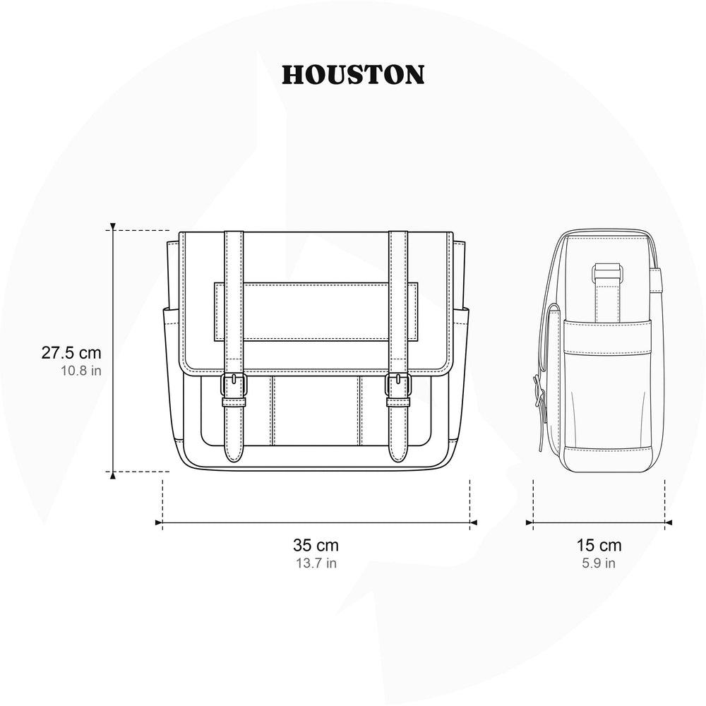 Canvas messenger bag 15 L – Houston
