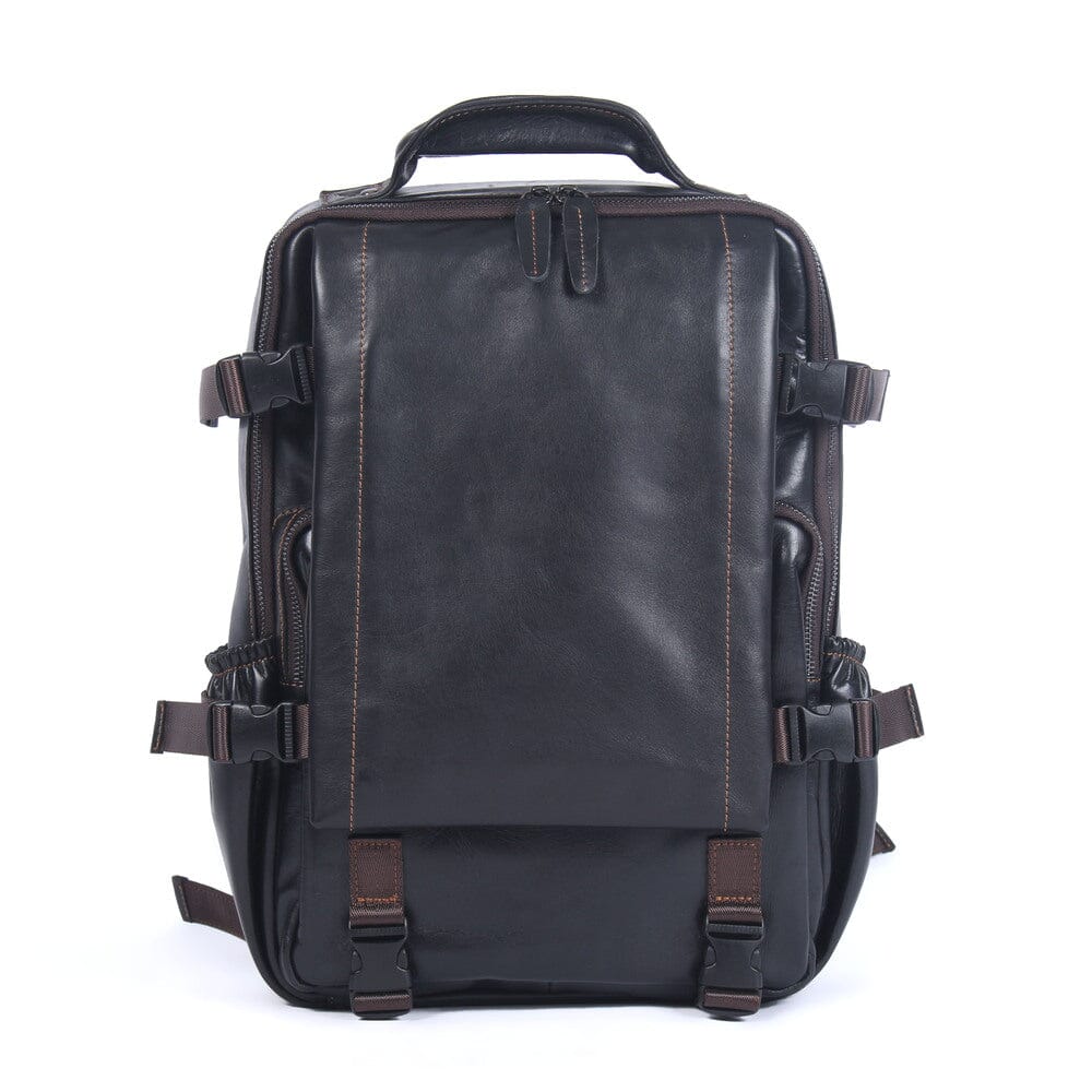 Leather laptop backpack 20 L – Logan