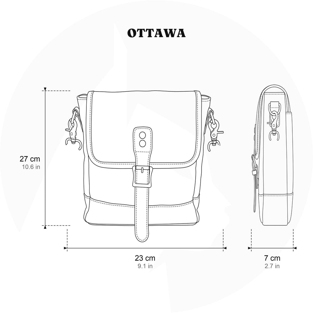 Canvas crossbodytas 4,5 L – Ottawa