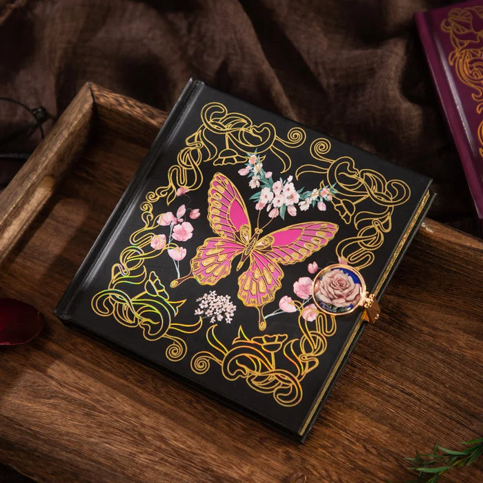 Butterfly Journal with Magnetic Closure — Black — selected version