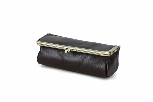 CONTACT’S FAMILY Frame Clasp Leather Pen Case