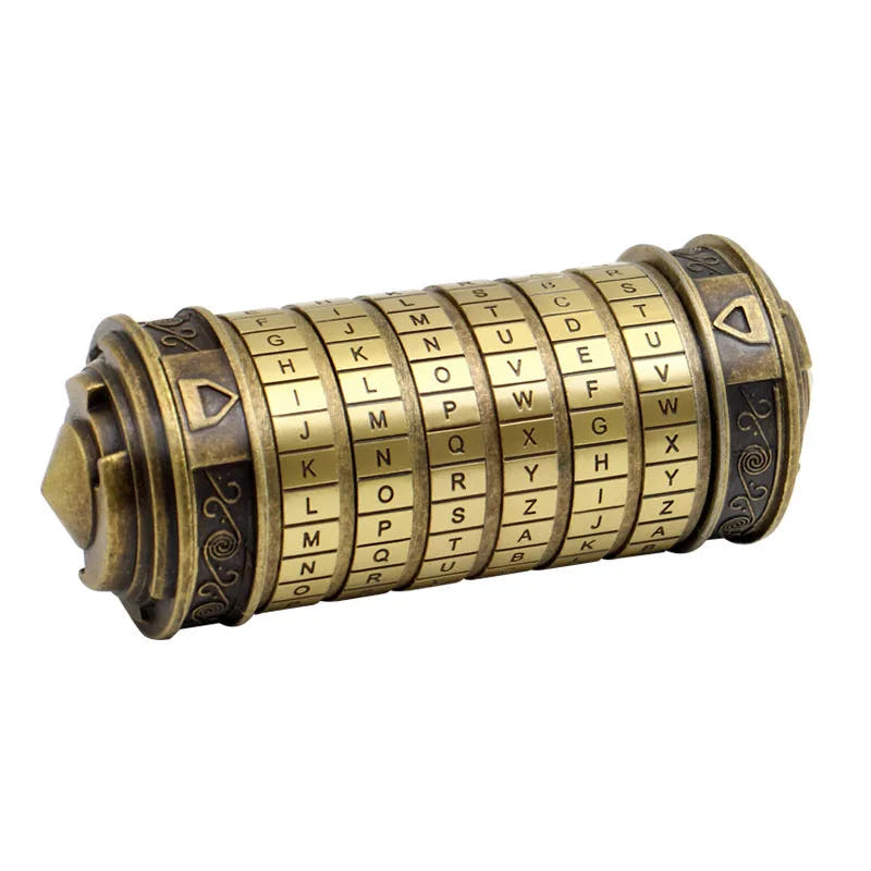 Six-Letter Metal Puzzle Gift Capsule — Bronze Tone