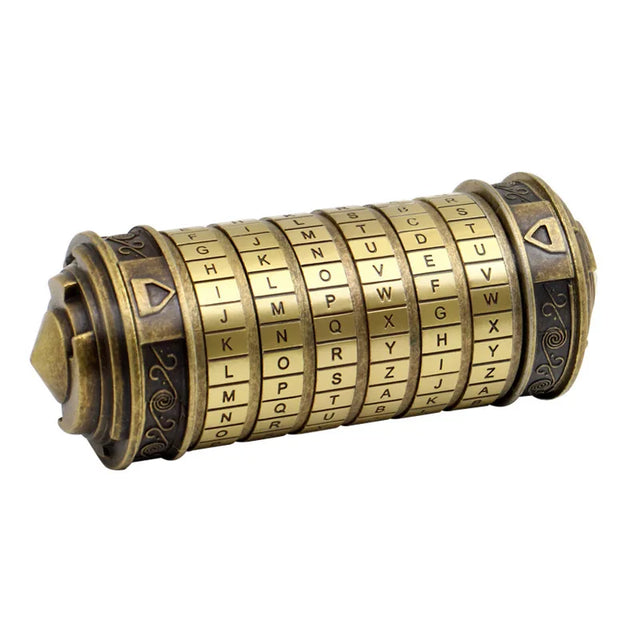 Six-Letter Metal Puzzle Gift Capsule — Bronze Tone