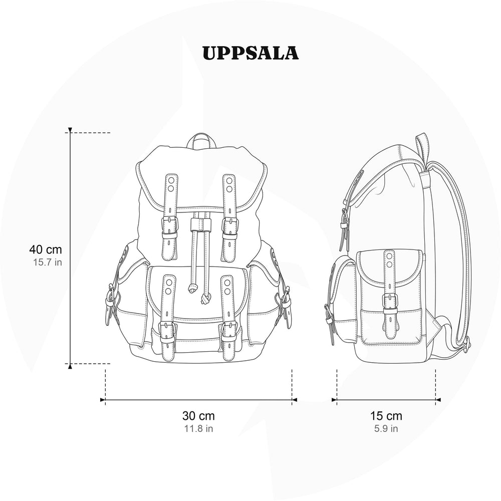 Canvasrugzak met laptopvak 18 L – Uppsala