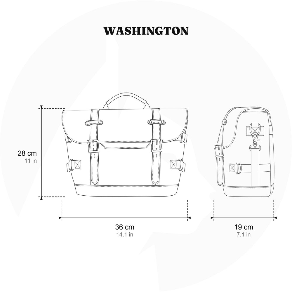 Canvas camera shoulder bag 19 L – Washington