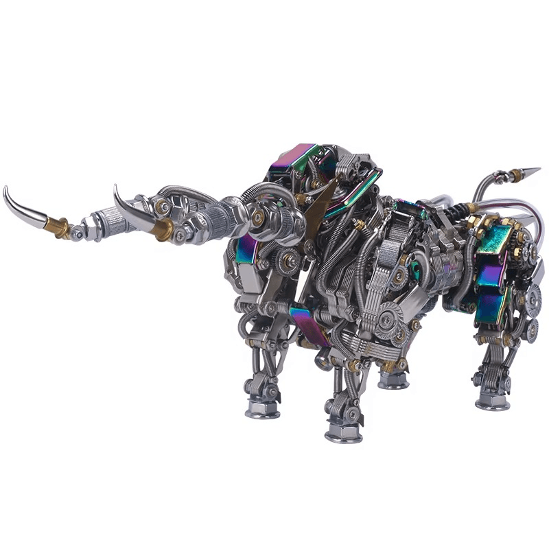 Diyion™ | DIY 3D Metal Mechanical Bull Animal Model Assembly Kit 1087Pcs - Diyion