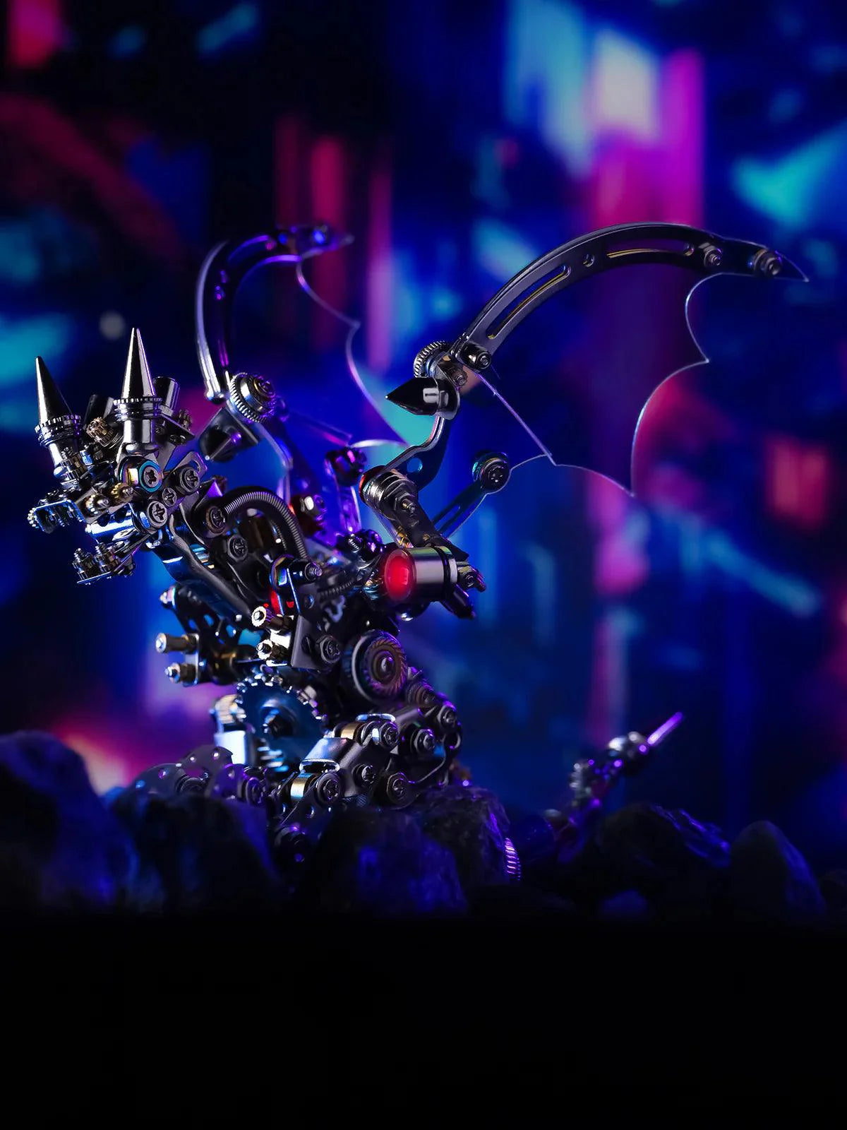Diyion 630-piece metal dragon model with the Purple Red wing color option