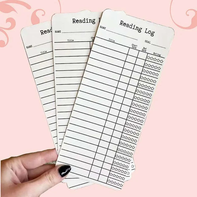Reading Log Bookmark Cards — Pack of 20