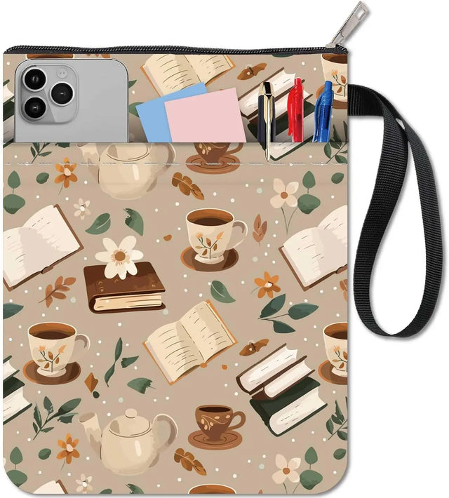 Zippered Book Sleeve with Pocket — Coffee & Chapters