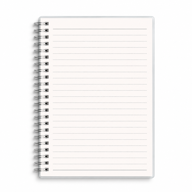 A5 Lined Spiral Notebook for Reading Notes