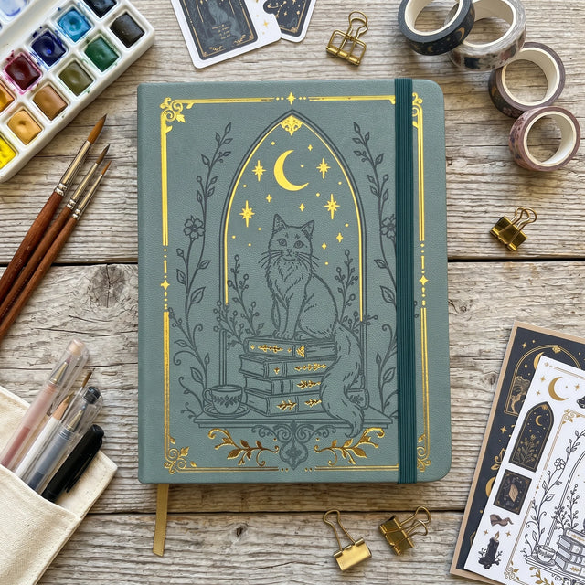 B6 Dotted Journal — Cat & Moon