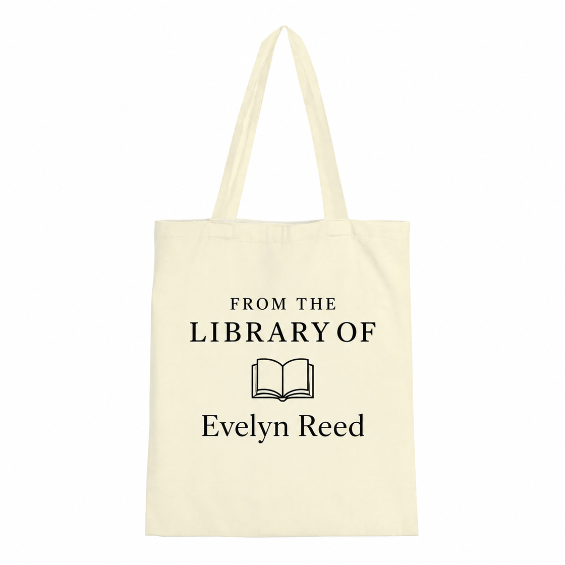 Personalized Canvas Library Tote Bag