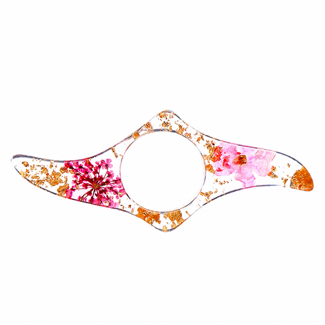 Resin Thumb Book Holder with Pink Dried Flowers
