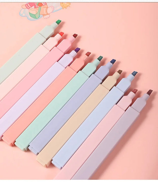 Dual-Tip Pastel Highlighters — Set of 12