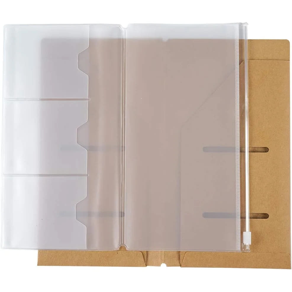 Travel Journal Pocket Inserts — Kraft & Clear Set