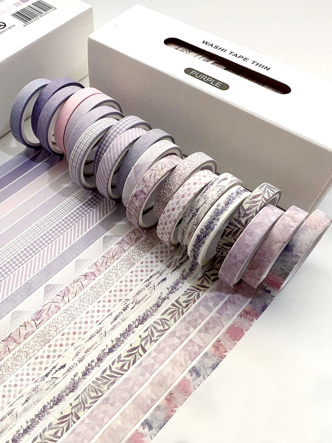 Thin Washi Tape Set — 20 Rolls