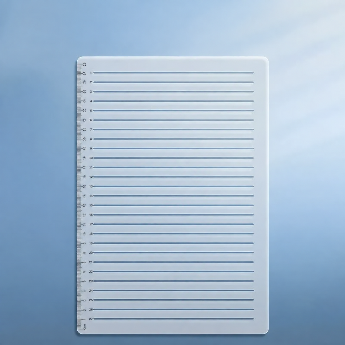 Straight-Line Writing Stencil — 29.5 × 20.5 cm