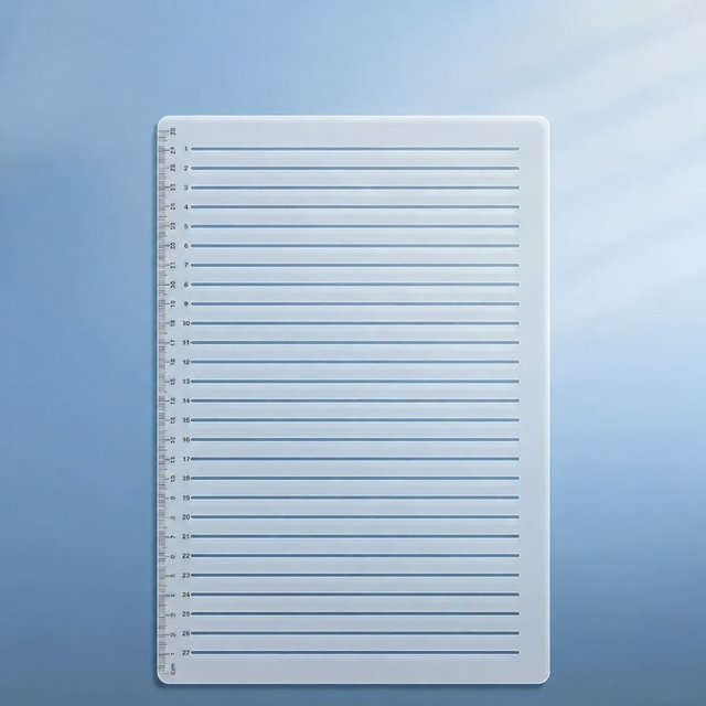 Straight-Line Writing Stencil — 29.5 × 20.5 cm