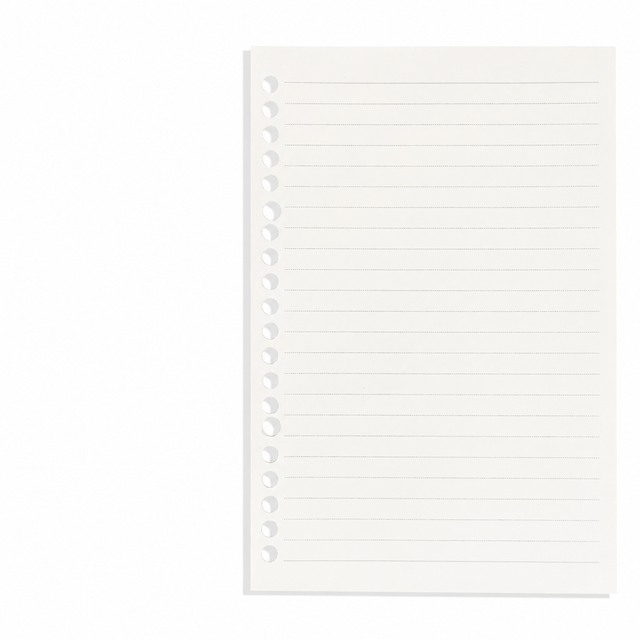 A5 Lined Journal Refills — 20 Holes, 60 Sheets