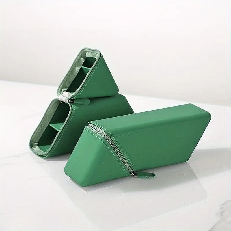 Folding Silicone Pencil Case & Desk Pen Cup