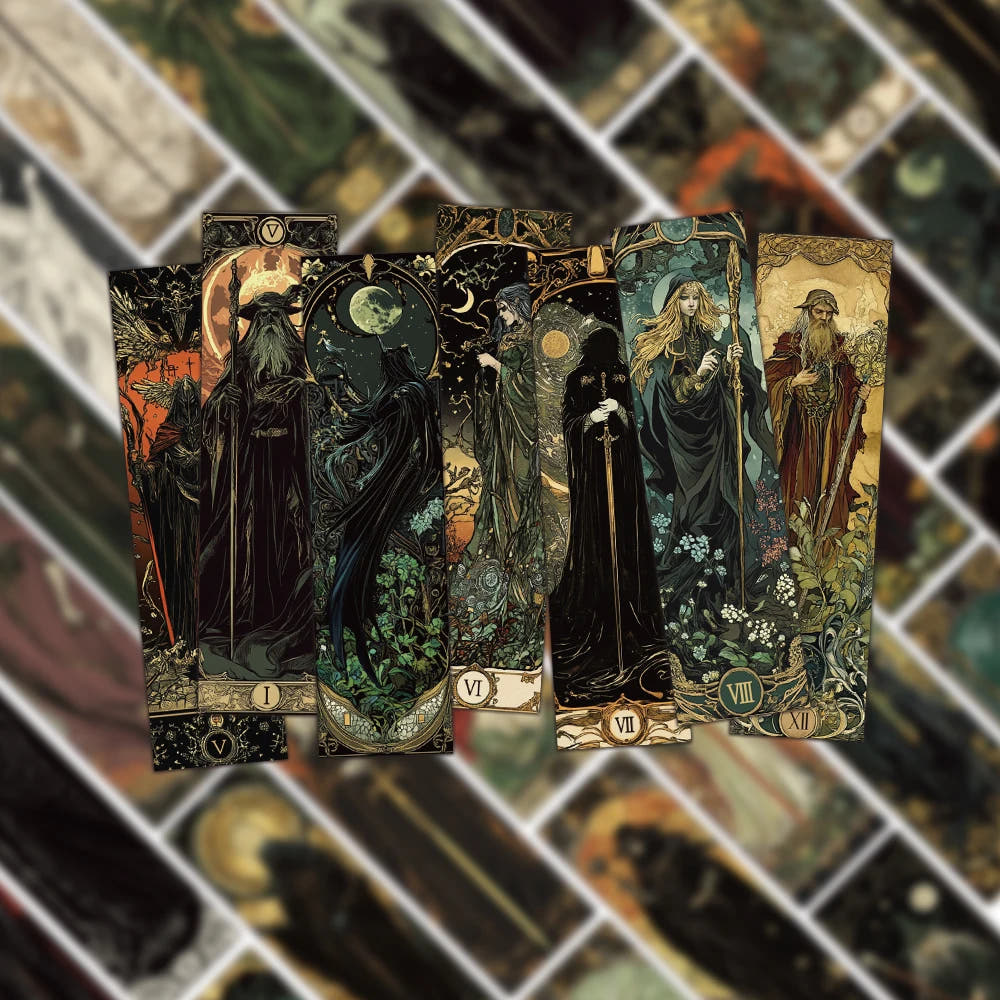 Gothic-Lesezeichen aus Papier – 30er-Set
