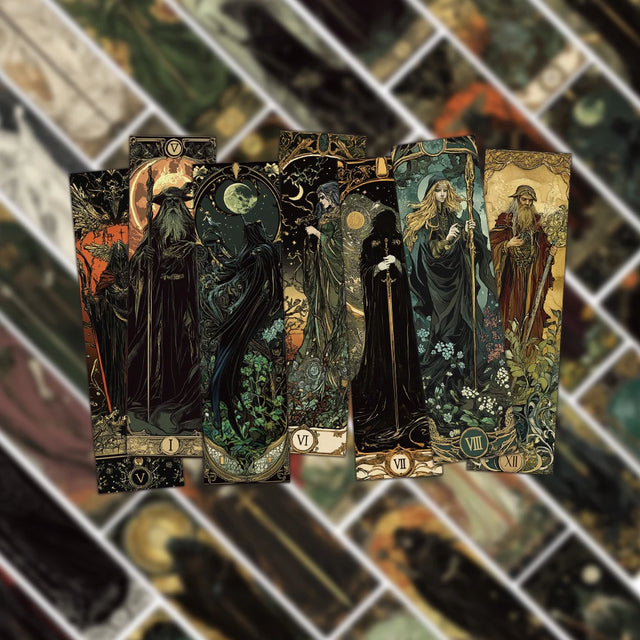 Gothic Paper Bookmarks — Set of 30