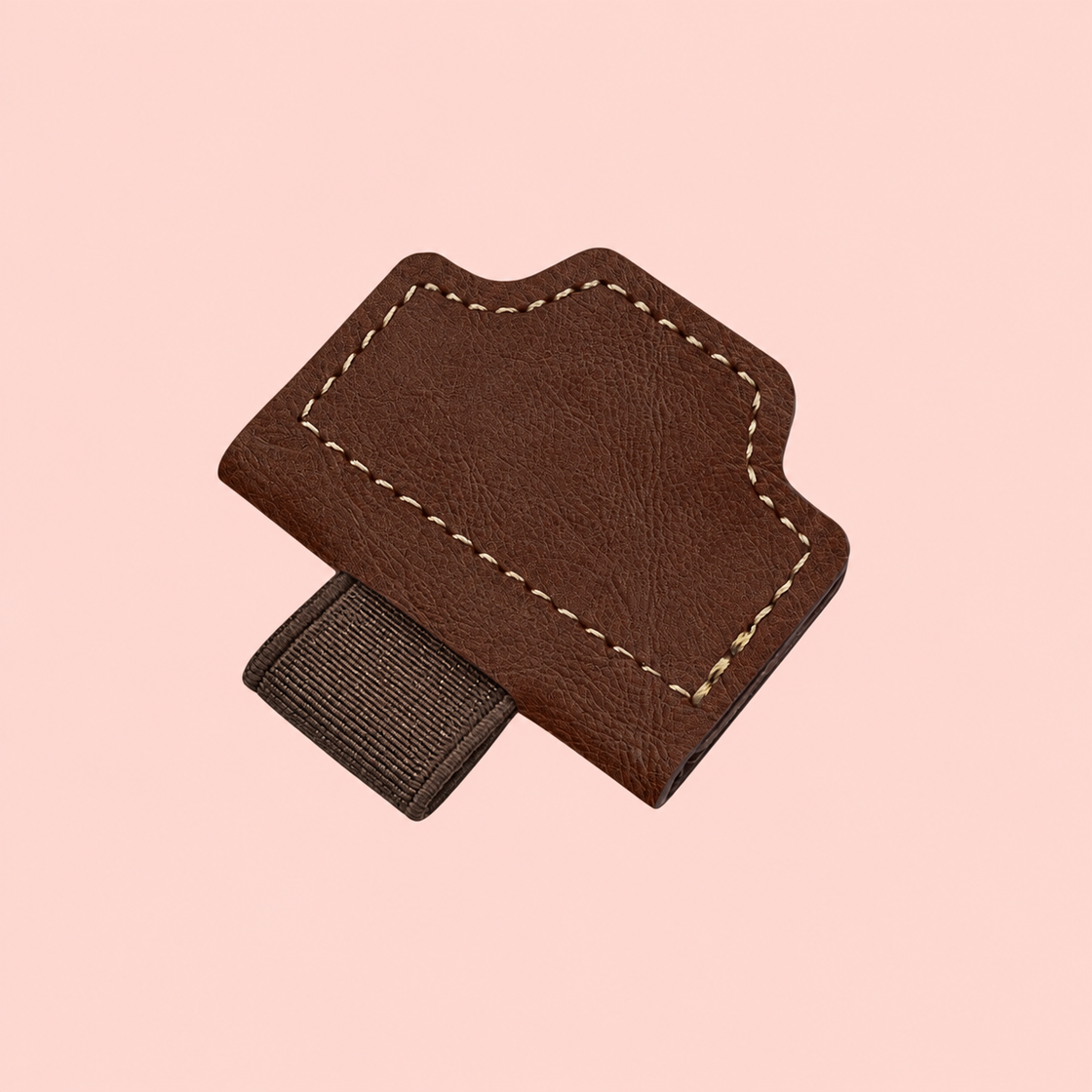 Magnetic Bookmark with Elastic Pen Loop — Brown